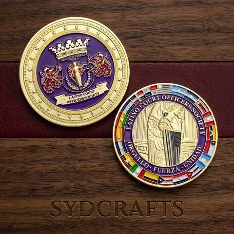 Latino Court Officers Society · Gold enamel