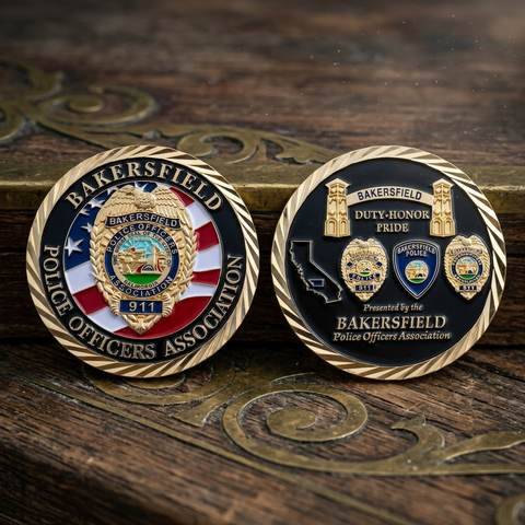 Bakersfield Police Officers Association · Gold enamel