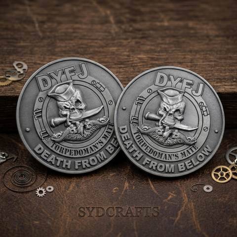 Navy DYFJ · Torpedoman · Antique silver