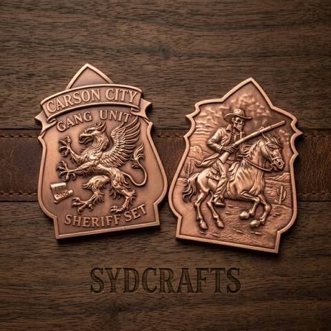 Carson City Sheriff · Antique copper · Custom shape