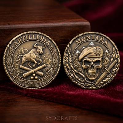 Military antique bronze challenge coin