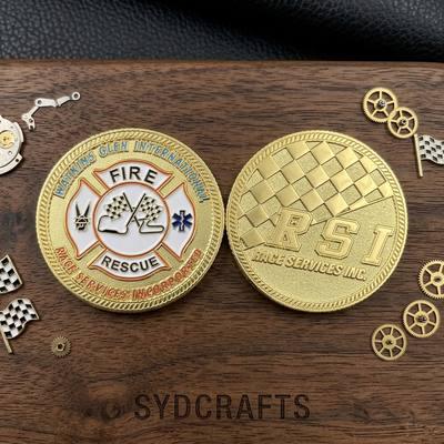 Fire rescue challenge coin