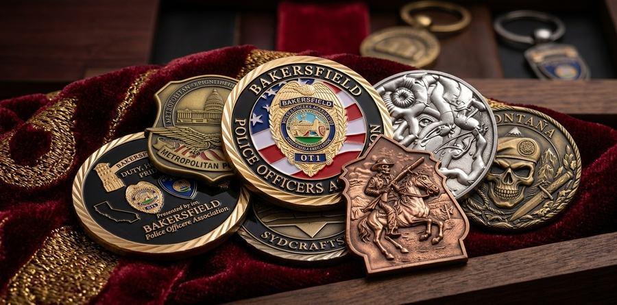 Premium custom military challenge coins antique bronze high relief